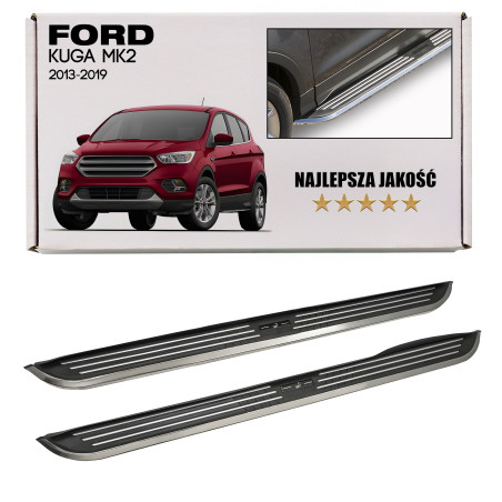 FORD KUGA MK2 II 2013-2019 PEDANE LATERALI SOTTOPORTA MODANATURE (Cod. AP-833_A4x4)
