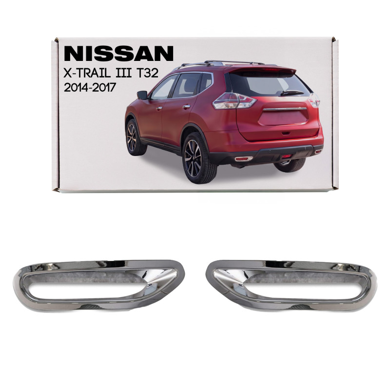 NISSAN X-TRAIL III T32 2014-2017 PRE-RESTYLING CORNICI FENDINEBBIA POSTERIORI (Cod. AP-843_A4x4)