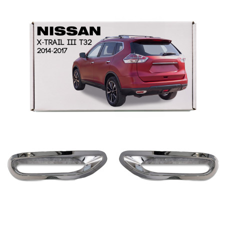 NISSAN X-TRAIL III T32 2014-2017 PRE-RESTYLING CORNICI FENDINEBBIA POSTERIORI (Cod. AP-843_A4x4)