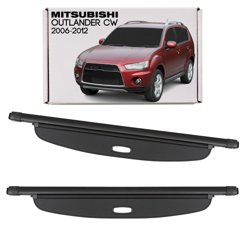 MITSUBISHI OUTLANDER II CW 2006-2012 CAPPELLIERA COPRIBAGAGLI NERA 7237A023HA (Cod. AP-903_A4x4)