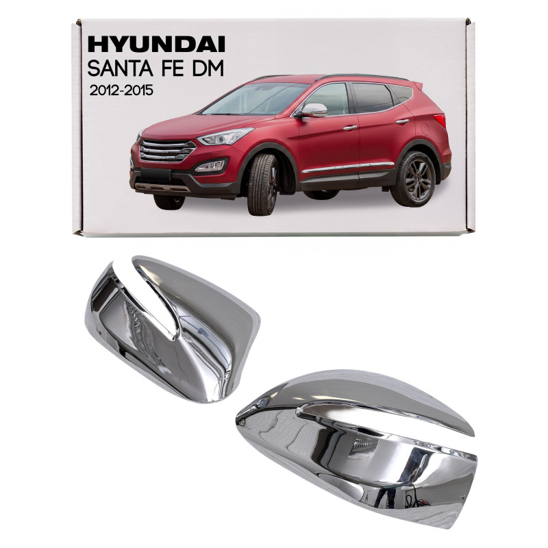 HYUNDAI SANTA FE III DM 2012-2015 PRE-RESTYLING CALOTTE SPECCHI CROMATE OUTLET (Cod. AP-1115_A4x4)