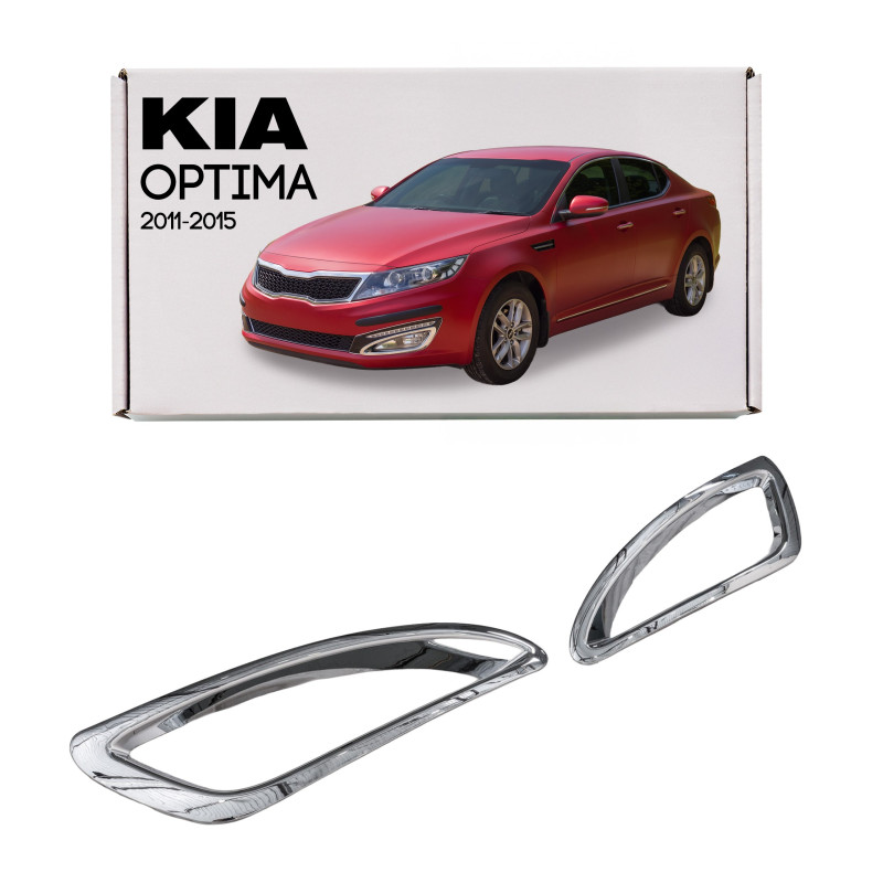 KIA OPTIMA III 2011-2015 OUTLET CORNICI FARI ANTERIORI (Cod. AP-1214_A4x4)