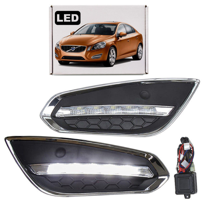 VOLVO S60 II 2010-2013 LUCI DIURNE LED DRL 10W (Cod. AP-19631_A4x4)