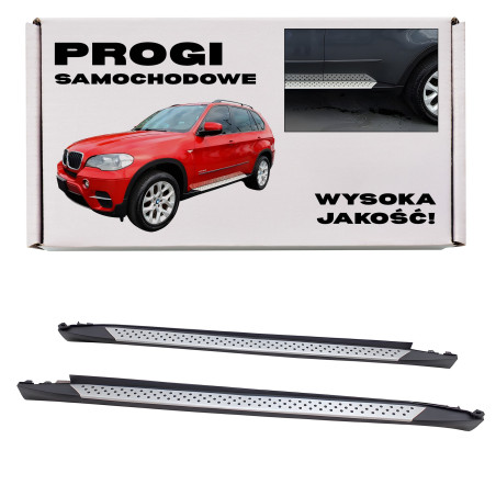 BMW X5 E70 2006-2013 PEDANE LATERALI SOTTOPORTA (Cod. AP-20110_A4x4)