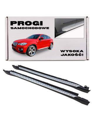 BMW X6 E71/E72 2007-2014 PEDANE LATERALI SOTTOPORTA (Cod. AP-20111_A4x4)