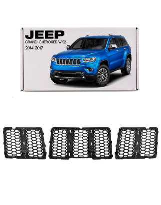 JEEP GRAND CHEROKEE IV WK2 2014-2017 RESTYLING INSERTI MASCHERINA NERI 68143074AD (Cod. AP-20140_A4x