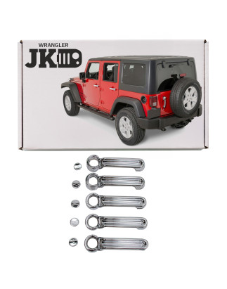 JEEP WRANGLER JK 2007-2018 CROMATI RIVESTIMENTI MANIGLIE (Cod. AP-20158_A4x4)