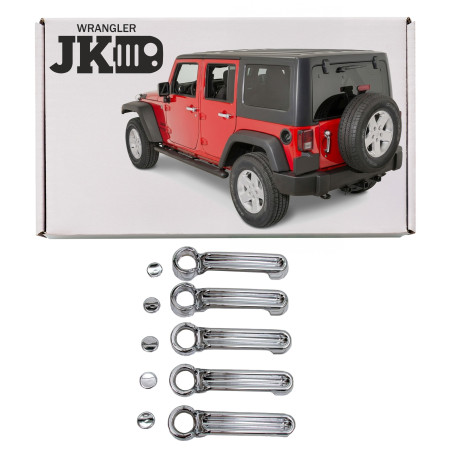JEEP WRANGLER JK 2007-2018 CROMATI RIVESTIMENTI MANIGLIE (Cod. AP-20158_A4x4)