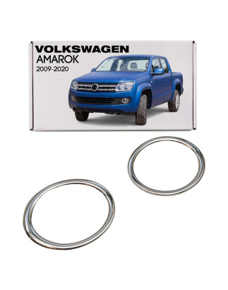 VOLKSWAGEN AMAROK E 2009-2020 ACCIAIO DECORATIVE RIVESTIMENTI FENDINEBBIA ANTERIORE (Cod. AP-2CE4-40