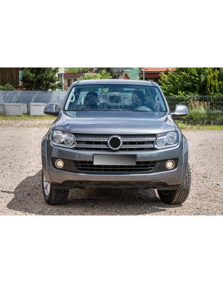 VOLKSWAGEN AMAROK E 2009-2020 ACCIAIO DECORATIVE RIVESTIMENTI FENDINEBBIA ANTERIORE (Cod. AP-2CE4-40