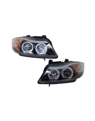 Fari Anteriori BMW E90 / E91 05-08 Nero (Cod. E-FAB0085)