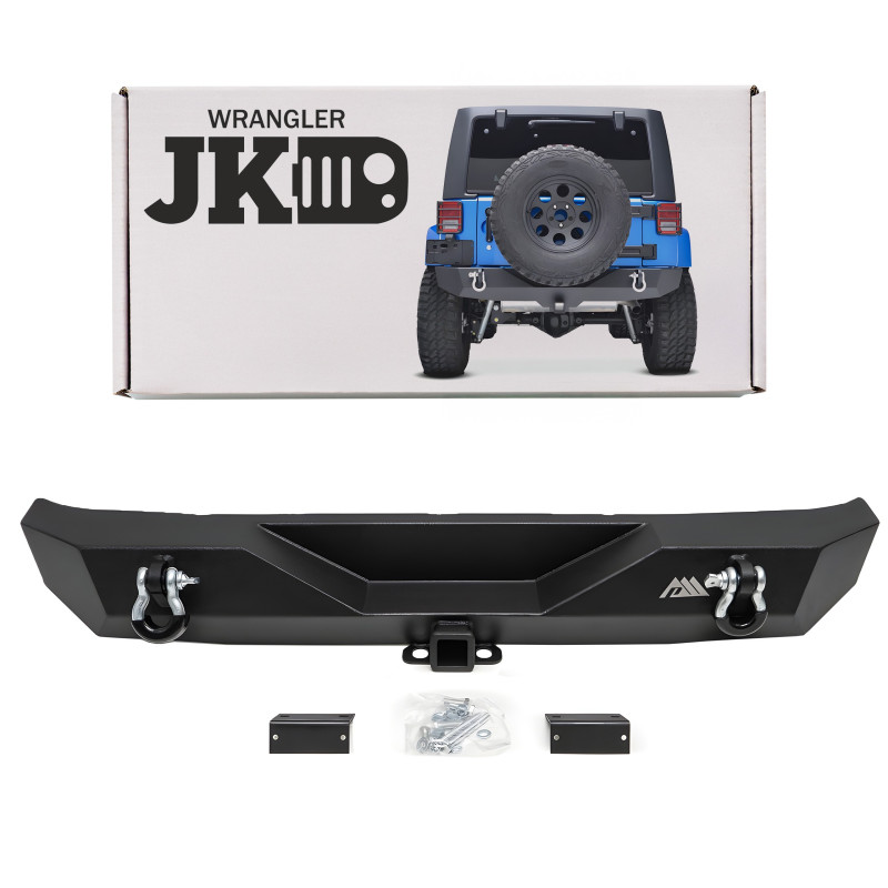 JEEP WRANGLER JK 2007-2018 PARAURTI POSTERIORE IN ACCIAIO 510310 (Cod. AP-24446_A4x4)