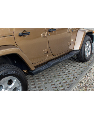 JEEP WRANGLER JK 2007-2018 4 PORTE PEDANE LATERALI SOTTOPORTA OEM 82210571AD (Cod. AP-24593_A4x4)
