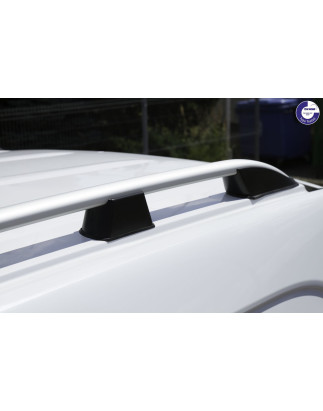 VOLKSWAGEN T5 2003-2015 (PASSO LUNGO) BARRE LONGITUDINALI TETTO IN ALLUMINIO ARGENTO (Cod. AP-24793_