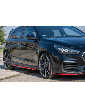 Diffusori minigonne V.2 Hyundai I30 N Mk3  (Cod. M-HY-I30-3-N-SD2RED)