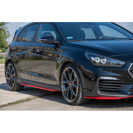 Diffusori minigonne V.2 Hyundai I30 N Mk3  (Cod. M-HY-I30-3-N-SD2RED)