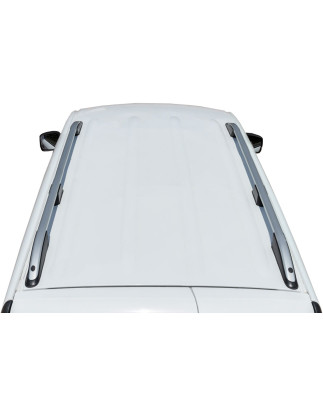 VOLKSWAGEN T5 2003-2015 (PASSO LUNGO) BARRE LONGITUDINALI TETTO IN ALLUMINIO ARGENTO (Cod. AP-24793_