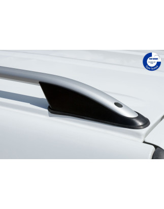 VOLKSWAGEN T5 2003-2015 (PASSO LUNGO) BARRE LONGITUDINALI TETTO IN ALLUMINIO ARGENTO (Cod. AP-24793_