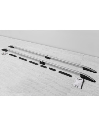 VOLKSWAGEN T5 2003-2015 (PASSO LUNGO) BARRE LONGITUDINALI TETTO IN ALLUMINIO ARGENTO (Cod. AP-24793_