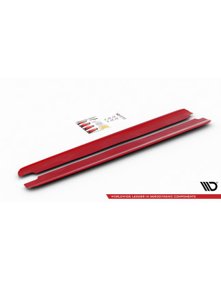 Diffusori minigonne V.2 Hyundai I30 N Mk3  (Cod. M-HY-I30-3-N-SD2RED)