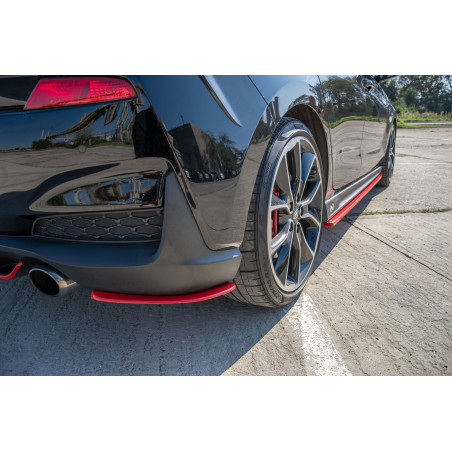 Splitters posteriori laterali V.2 Hyundai I30 N Mk3  (Cod. M-HY-I30-3-N-RSD2RED)