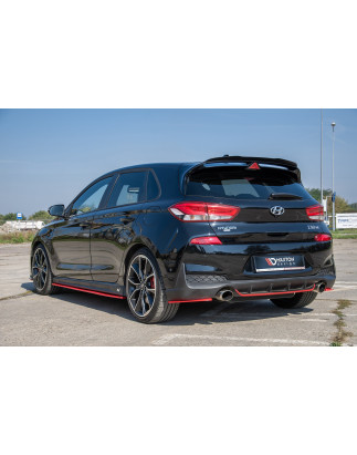 Splitters posteriori laterali V.2 Hyundai I30 N Mk3  (Cod. M-HY-I30-3-N-RSD2RED)