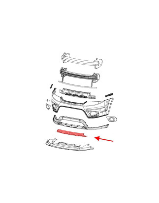 FIAT FREEMONT 2011-2015 SPOILER PARAURTI ANTERIORE 55001049AA (Cod. AP-27962_A4x4)
