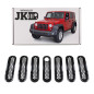 JEEP WRANGLER JK 2007-2018 INSERTI MASCHERINA NERI ABS CON FORO PER SERRATURA (Cod. AP-27984_A4x4)