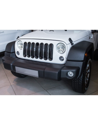 JEEP WRANGLER JK 2007-2018 INSERTI MASCHERINA NERI ABS CON FORO PER SERRATURA (Cod. AP-27984_A4x4)