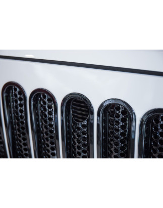 JEEP WRANGLER JK 2007-2018 INSERTI MASCHERINA NERI ABS CON FORO PER SERRATURA (Cod. AP-27984_A4x4)