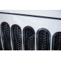 JEEP WRANGLER JK 2007-2018 INSERTI MASCHERINA NERI ABS CON FORO PER SERRATURA (Cod. AP-27984_A4x4)