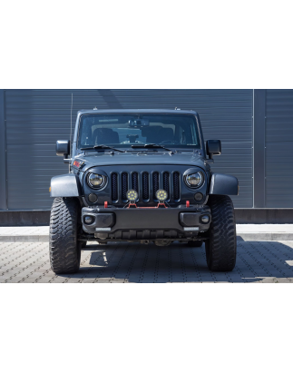 JEEP WRANGLER JK 2007-2018 ESTETICI INSERTI MASCHERINA NERI ABS (Cod. AP-27985_A4x4)