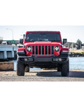 JEEP WRANGLER JL 2018+ FARI LED ANTERIORI 7'' MODELLO CALIFORNIA 80W 6000 LUMEN (Cod. AP-50526_A4x4)