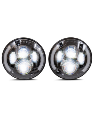 JEEP WRANGLER JL 2018+ FARI LED ANTERIORI 7'' MODELLO CALIFORNIA 80W 6000 LUMEN (Cod. AP-50526_A4x4)