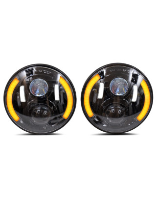 JEEP WRANGLER JL 2018+ FARI LED ANTERIORI 7'' MODELLO CALIFORNIA 80W 6000 LUMEN (Cod. AP-50526_A4x4)