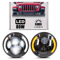 JEEP WRANGLER JL 2018+ FARI LED ANTERIORI 7'' MODELLO CALIFORNIA 80W 6000 LUMEN (Cod. AP-50526_A4x4)