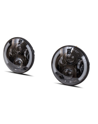 JEEP WRANGLER JL 2018+ FARI LED ANTERIORI 7'' MODELLO CALIFORNIA 80W 6000 LUMEN (Cod. AP-50526_A4x4)