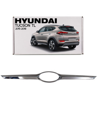 HYUNDAI TUCSON III TL 2015-2018 PRE-RESTYLING MODANATURA PORTELLONE POSTERIORE ATTORNO LOGO (Cod. AP