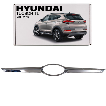 HYUNDAI TUCSON III TL 2015-2018 PRE-RESTYLING MODANATURA PORTELLONE POSTERIORE ATTORNO LOGO (Cod. AP