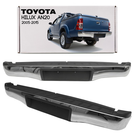 TOYOTA HILUX VII AN20 2005-2015 IN ACCIAIO PARAURTI POSTERIORE 521050K010 (Cod. AP-31330_A4x4)