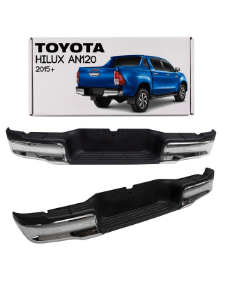 TOYOTA HILUX VIII AN120 2015+ POSTERIORE PARAURTI ACCIAIO CROMATO 520230K060 (Cod. AP-31338_A4x4)