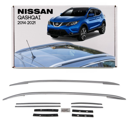 NISSAN QASHQAI II J11 2014-2021 BARRE LONGITUDINALI TETTO STILE OEM 73821-9TB0A (Cod. AP-31344_A4x4)