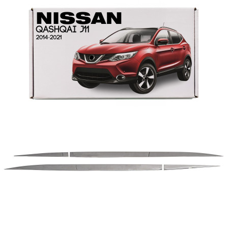 NISSAN QASHQAI II J11 2014-2021 IN ACCIAIO MODANATURE PORTE KE7604E50X (Cod. AP-31345_A4x4)