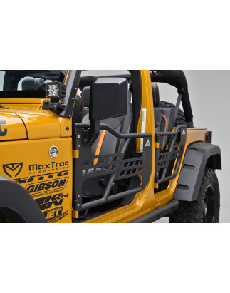 JEEP WRANGLER JK 4 PORTE 2007-2018 PORTE TUBOLARI SAFARI CON SPECCHIETTO (Cod. AP-31802_A4x4)