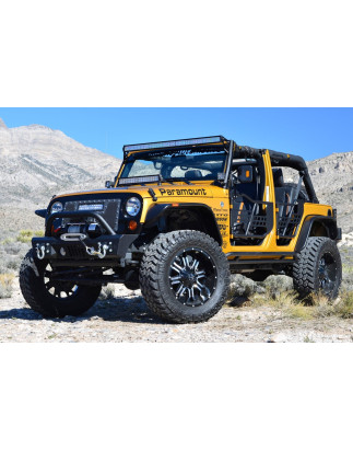 JEEP WRANGLER JK 4 PORTE 2007-2018 PORTE TUBOLARI SAFARI CON SPECCHIETTO (Cod. AP-31802_A4x4)