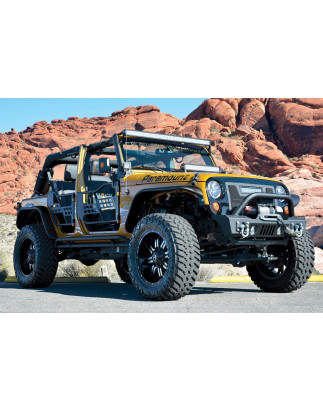 JEEP WRANGLER JK 4 PORTE 2007-2018 PORTE TUBOLARI SAFARI CON SPECCHIETTO (Cod. AP-31802_A4x4)