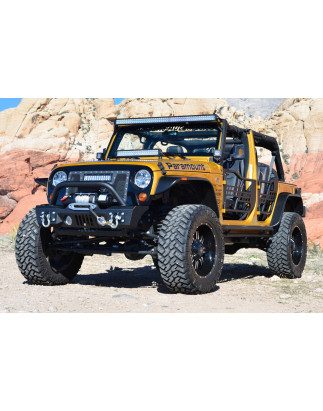 JEEP WRANGLER JK 4 PORTE 2007-2018 PORTE TUBOLARI SAFARI CON SPECCHIETTO (Cod. AP-31802_A4x4)