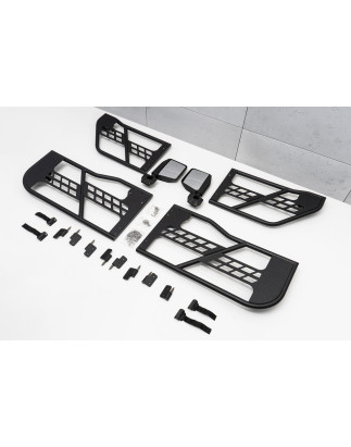JEEP WRANGLER JK 4 PORTE 2007-2018 PORTE TUBOLARI SAFARI CON SPECCHIETTO (Cod. AP-31802_A4x4)