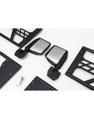 JEEP WRANGLER JK 4 PORTE 2007-2018 PORTE TUBOLARI SAFARI CON SPECCHIETTO (Cod. AP-31802_A4x4)