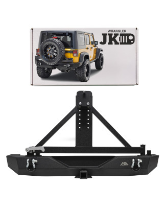 JEEP WRANGLER JK 2007-2018 PARAURTI POSTERIORE LARGO PARAMOUNT PREMIUM CON SUPPORTO RUOTA (Cod. AP-3